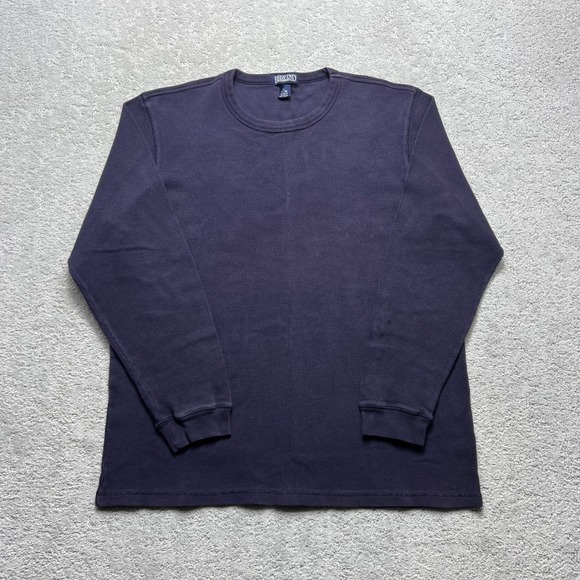 Lands' End Other - Lands End Thermal Shirt Mens XL Navy Purple Waffle Knit Long Sleeve Heavyweight